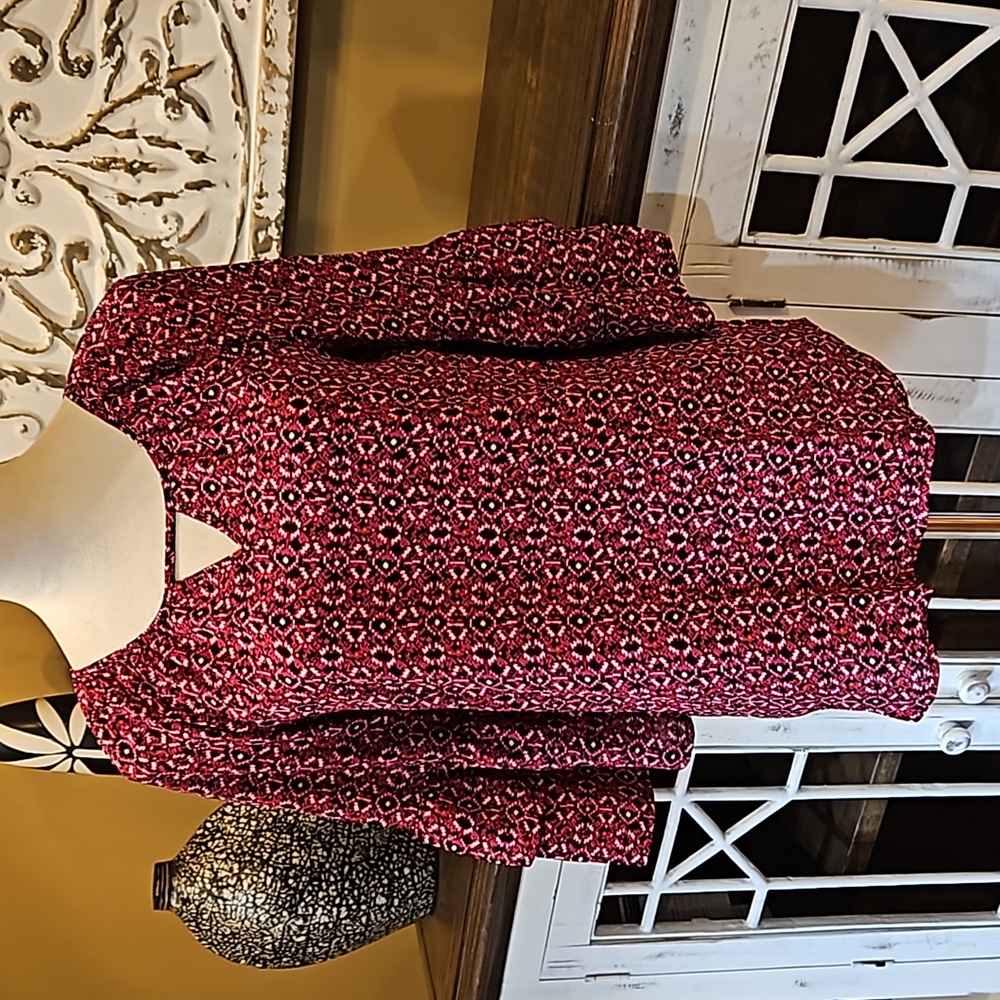 Pink Printed Pullover Top